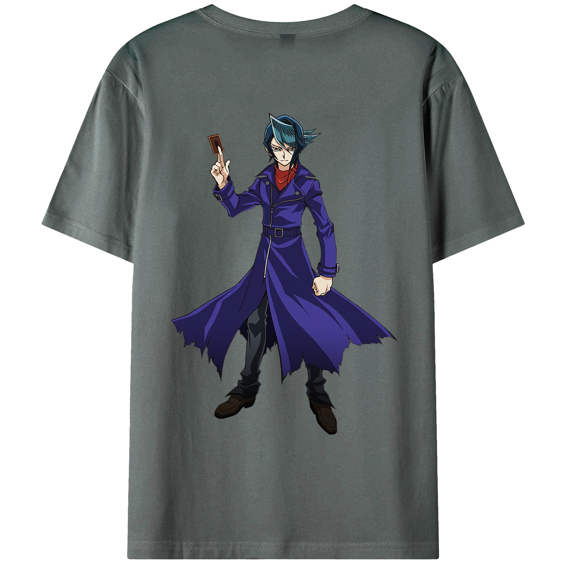 （画像用） 遊☆戯☆王 Yu-Gi-Oh! 綿100％ メンズ半袖Tシャツ（バックプリント） 通気性